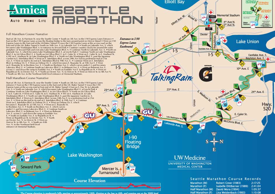 The Seattle Marathon Course 2011 The Seattle Marathon Course 2011